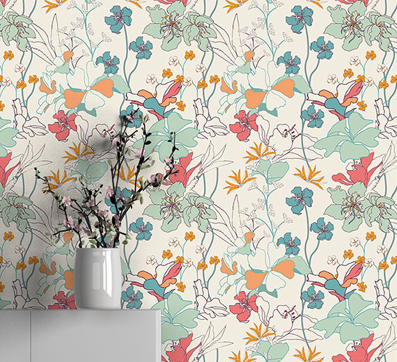 beige-colour-background-flower-vine-wallpaper-thumb