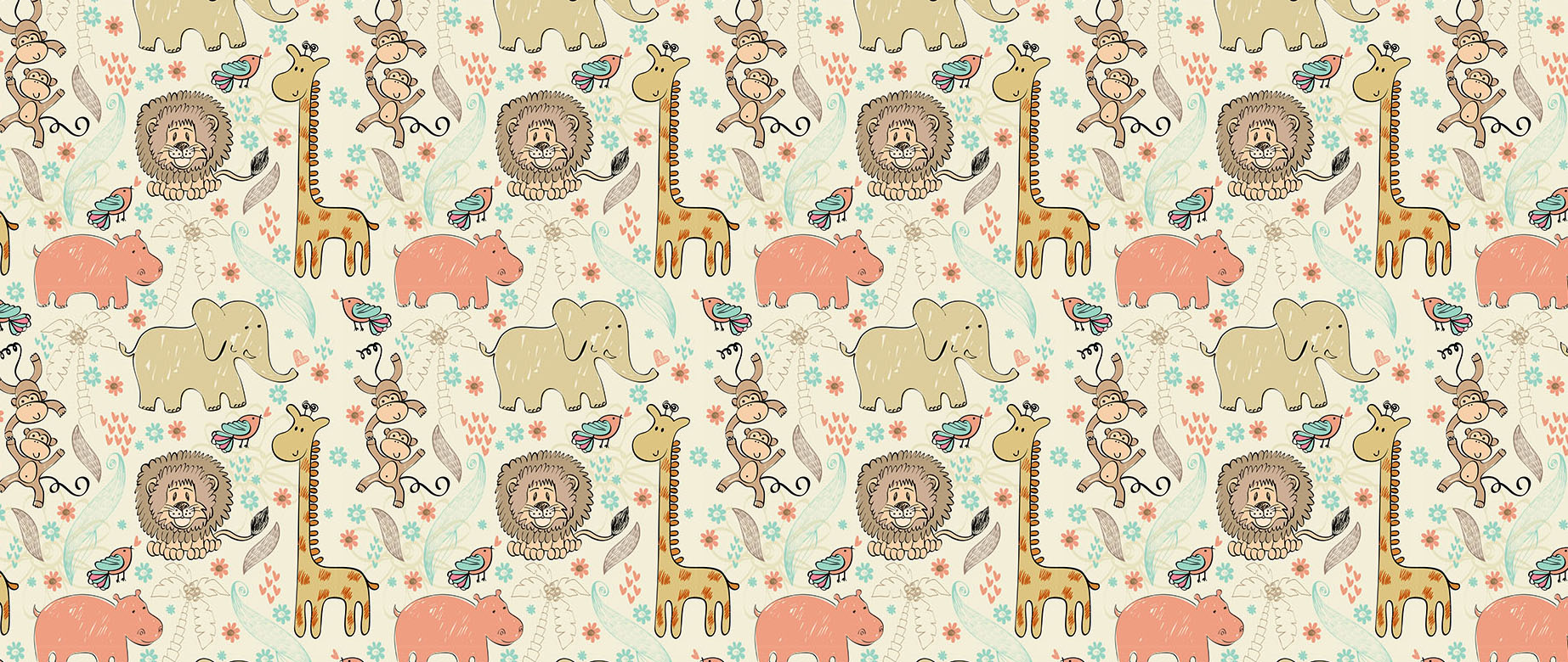 lion-giraffe-monkey-hippo-wallpaper-seamless-repeat-view