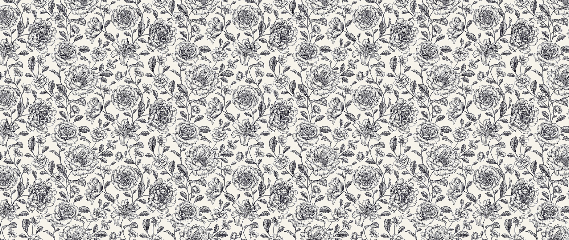 pencil-sketch-of-roses-and-peonies-wallpapers-full-wide-view