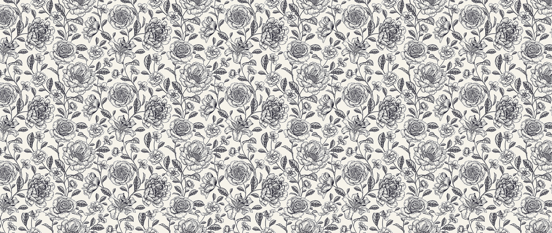 pencil-sketch-of-roses-and-peonies-wallpapers-full-wide-view