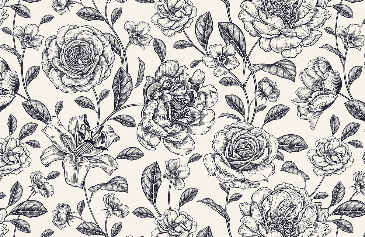 pencil-sketch-of-roses-and-peonies-wallpapers-only-image