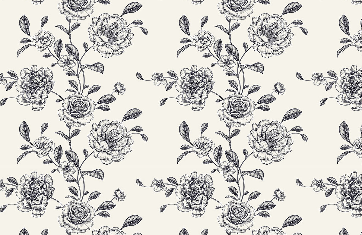 pencil-sketch-of-vine-of-roses-and-peonies-wallpapers-only-image