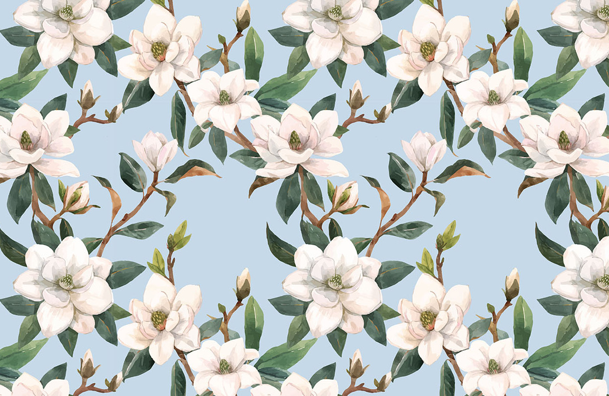 hand-drawn-blue-watercolour-magnolia-flowers-wallpapers-only-image