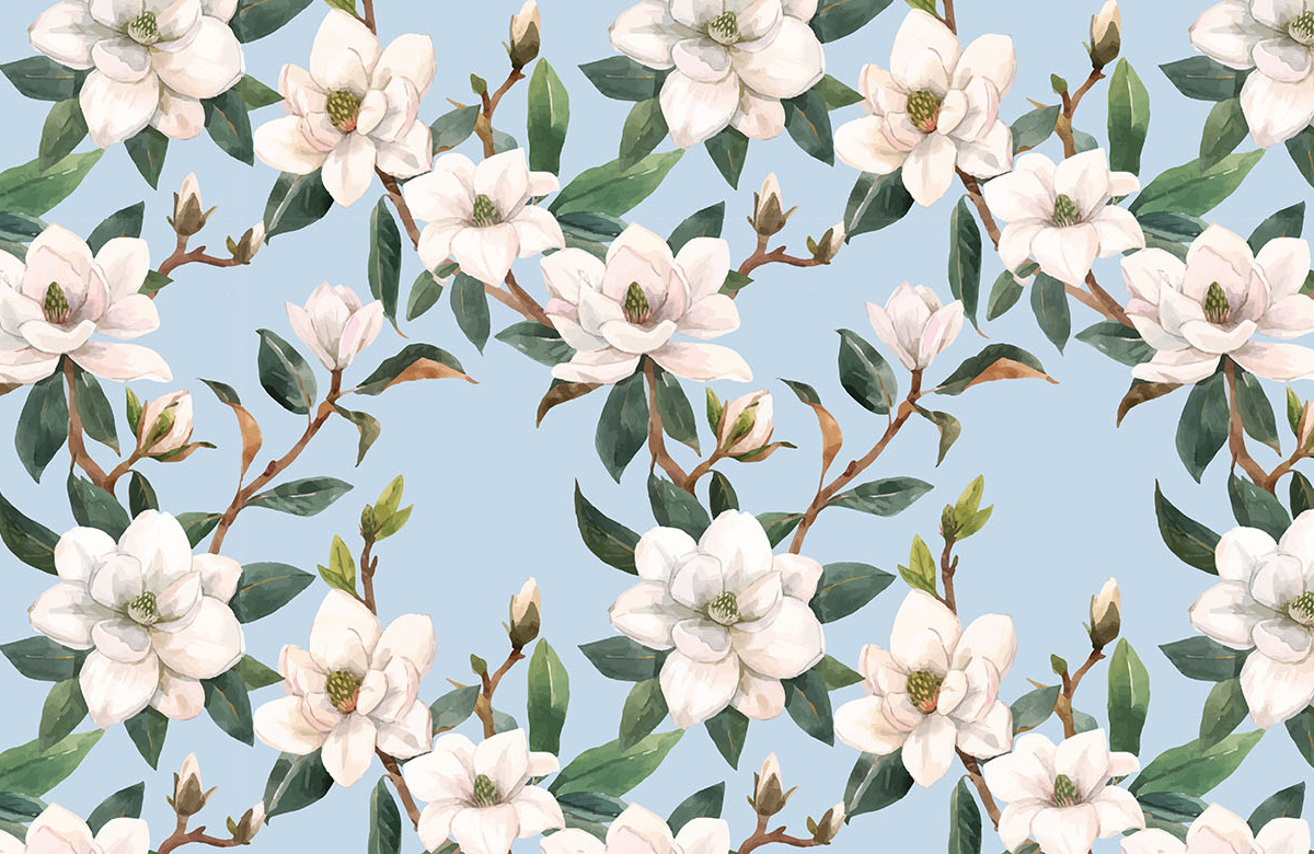 hand-drawn-blue-watercolour-magnolia-flowers-wallpapers-only-image