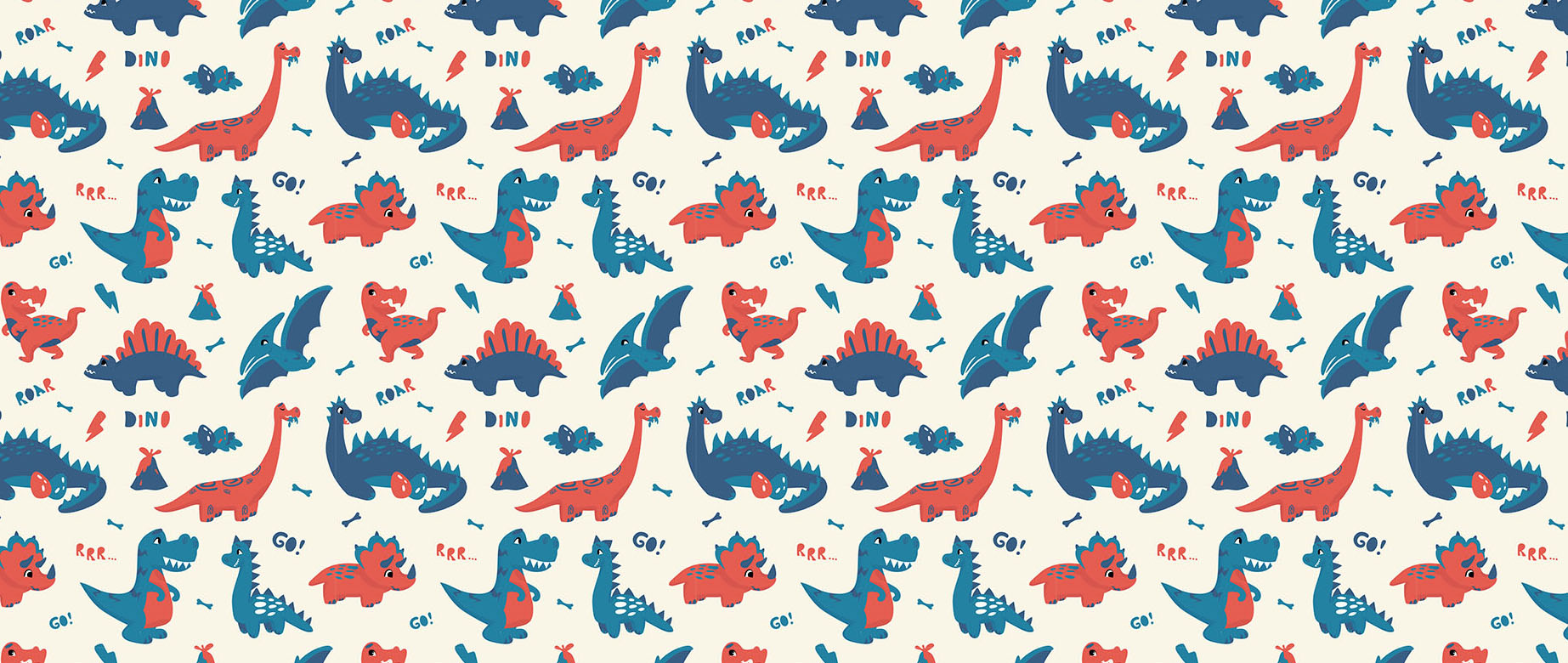 cute-dinosaurs-playing-kids-wallpaper-seamless-repeat-view