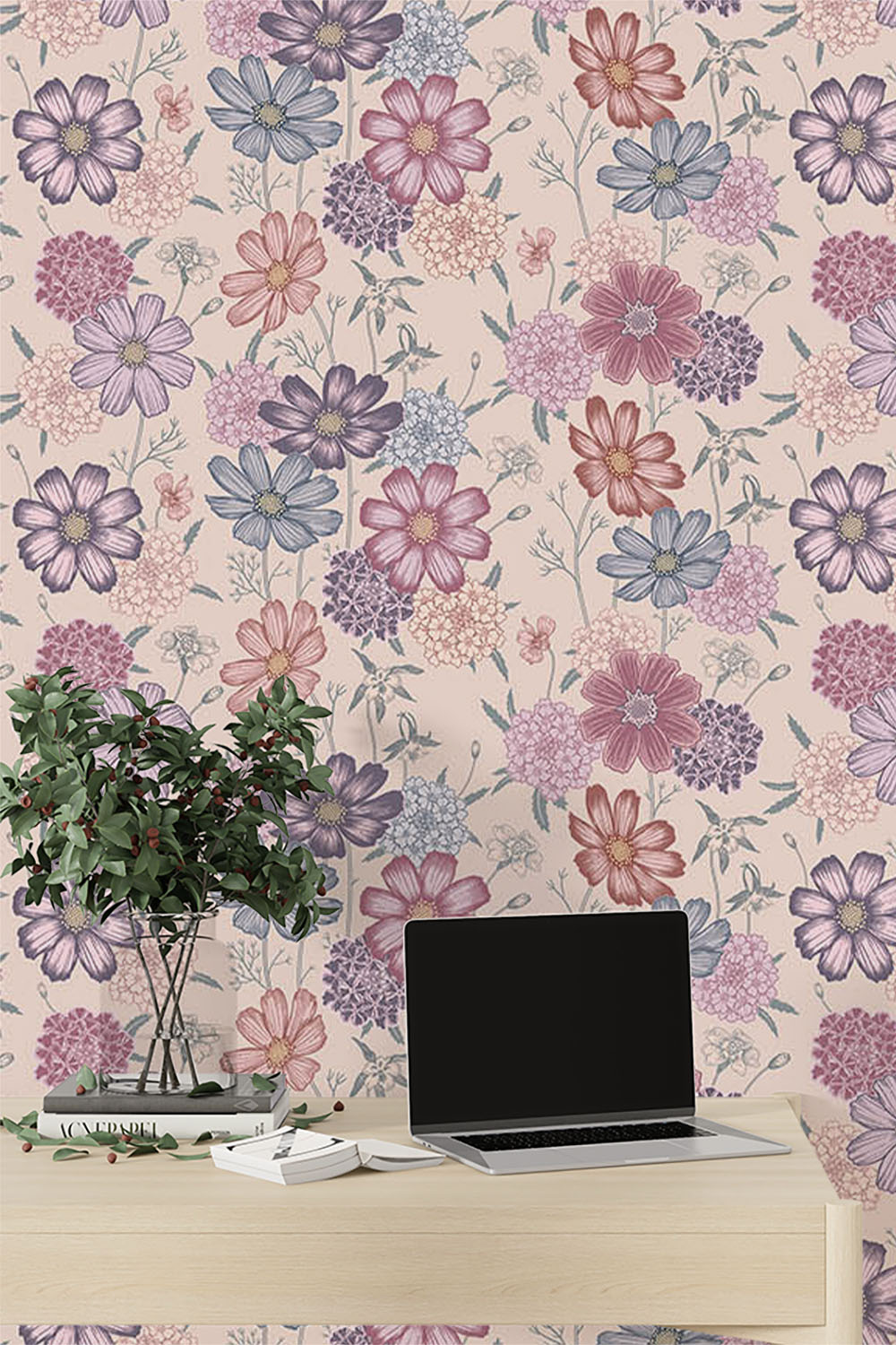 beautiful-large-flowers-in-peach-wallpaper-sample