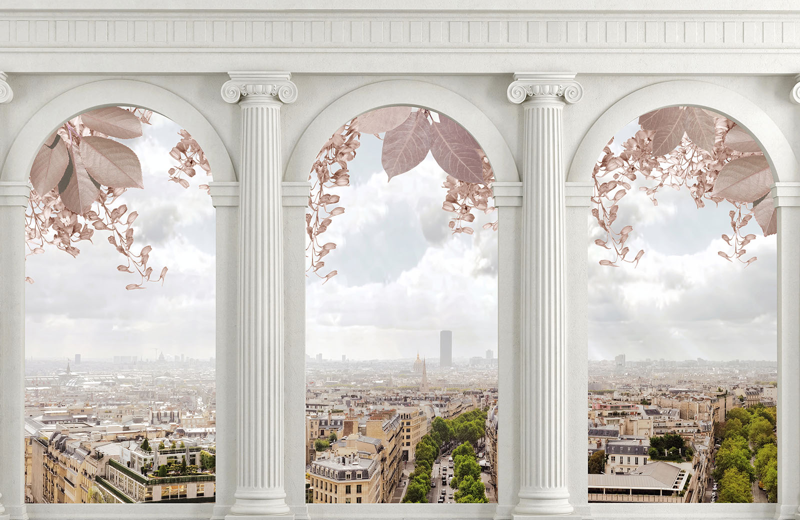 view-of-paris-city-through-arch-pillars-wallpaper-design