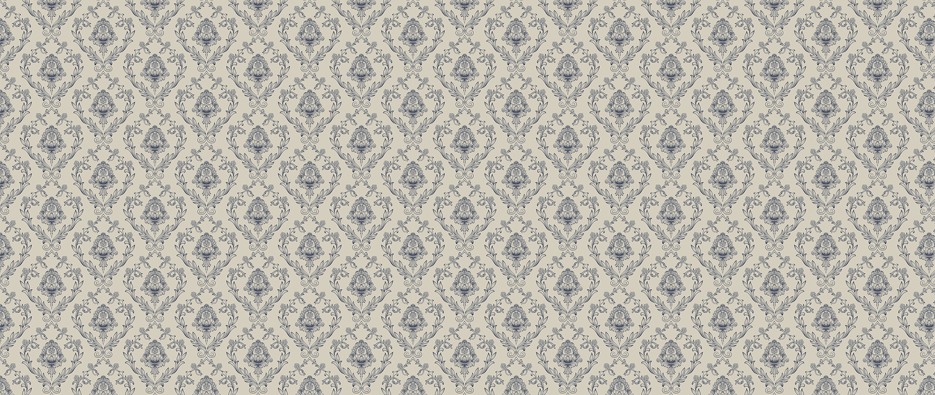 beige-damask-design-Singular design large mural-in-wide-room