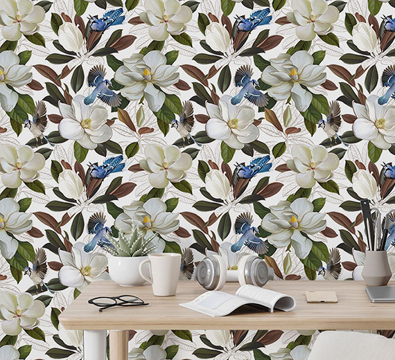 white-orchid-design-Singular design large mural-thumb