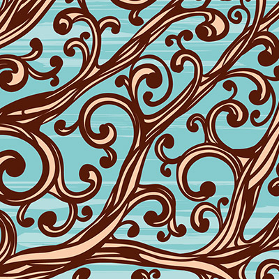 teal-tree-design-Singular design large mural-zoom-view