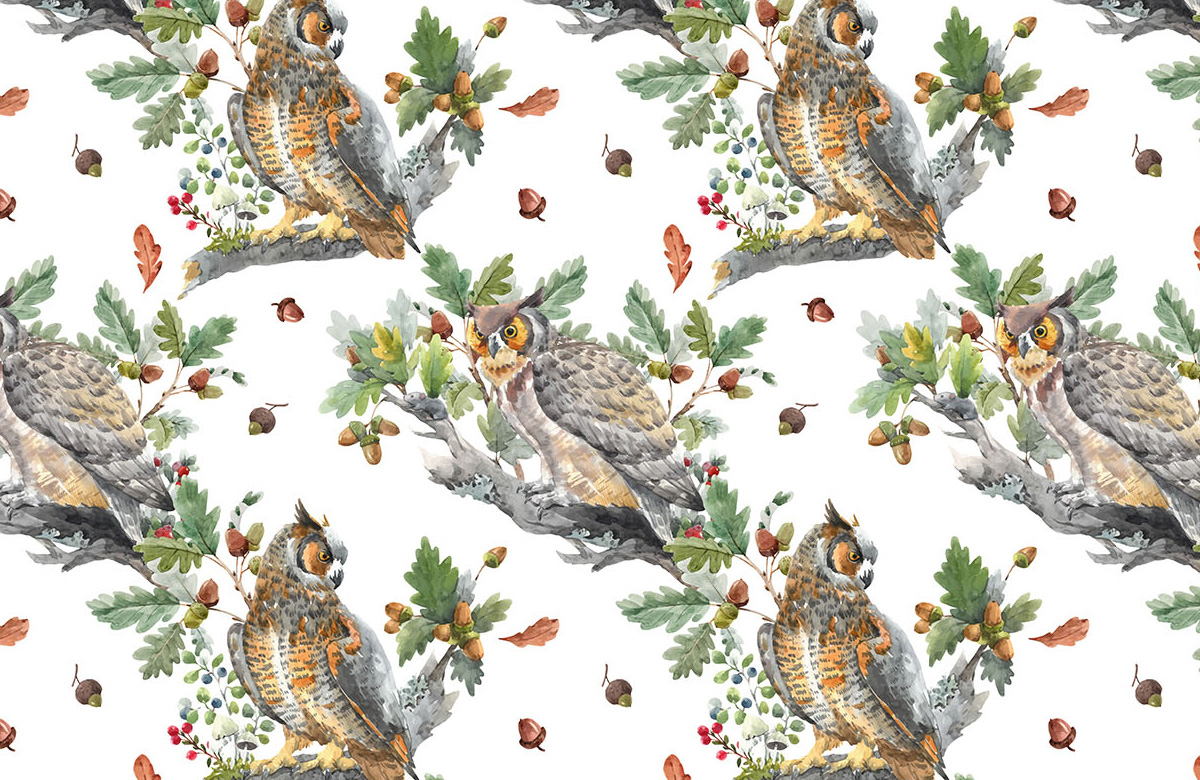 white-birds-design-Seamless design repeat pattern wallpaper-roll