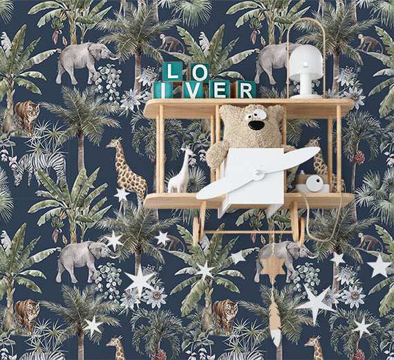 elephant-tiger-giraffe-trees-wallpaper-thumb-image