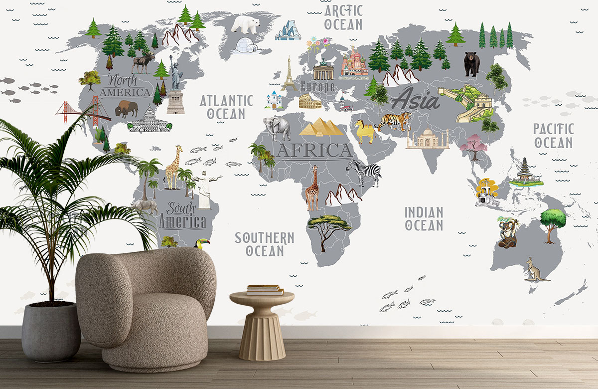 Fun-Kids-World-Map-Wallpaper