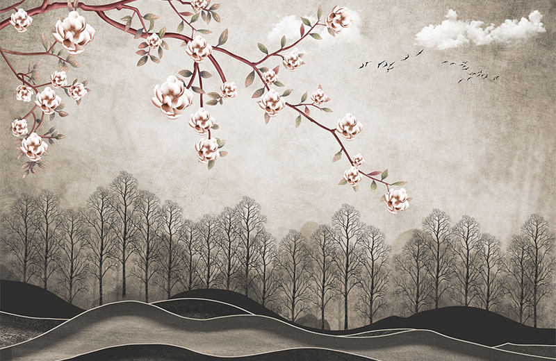 autumn-forest-with-flowers-blossom-image-only