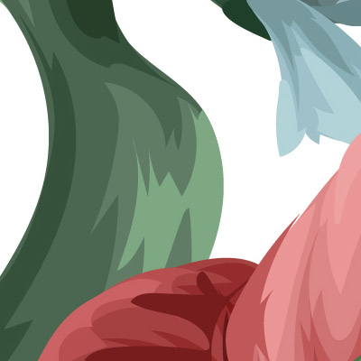 zoomed-view-of-artistic-illustration-of-tulip-poppies-and-chamomiles-murals