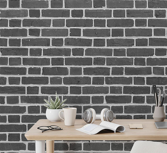 grey-brick-design-Singular design large mural-thumb