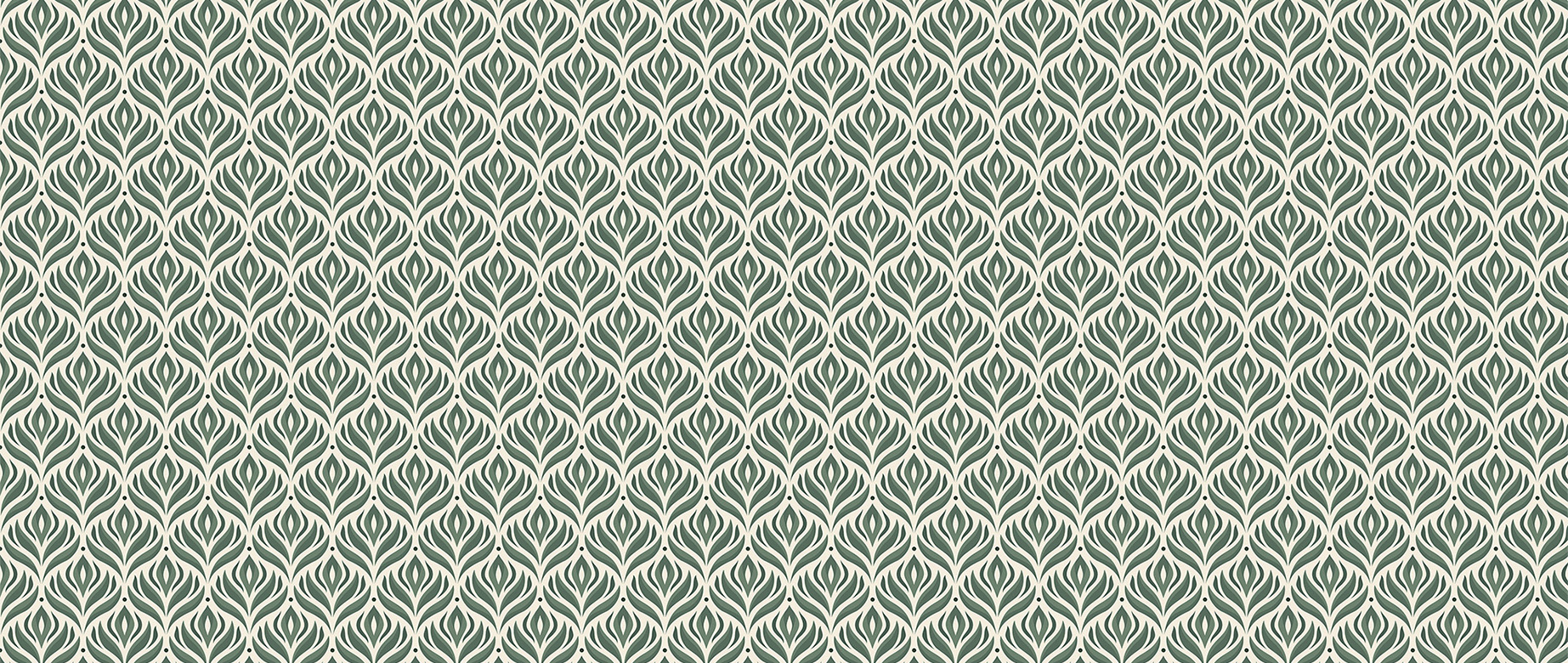 green-flower-design-Seamless design repeat pattern wallpaper-in-wide-room