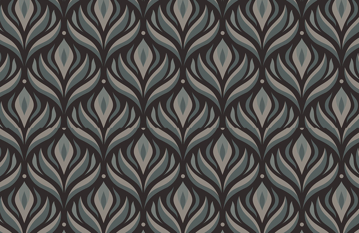 grey-bud-design-Seamless design repeat pattern wallpaper-roll