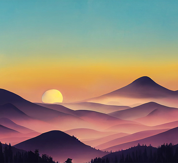 sun-raising-behind-pink-mountains-murals-thumb