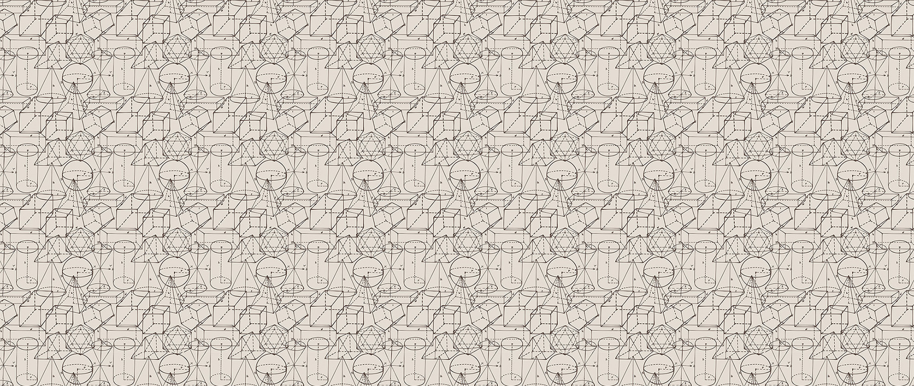 beige-geometry-design-Seamless design repeat pattern wallpaper-in-wide-room