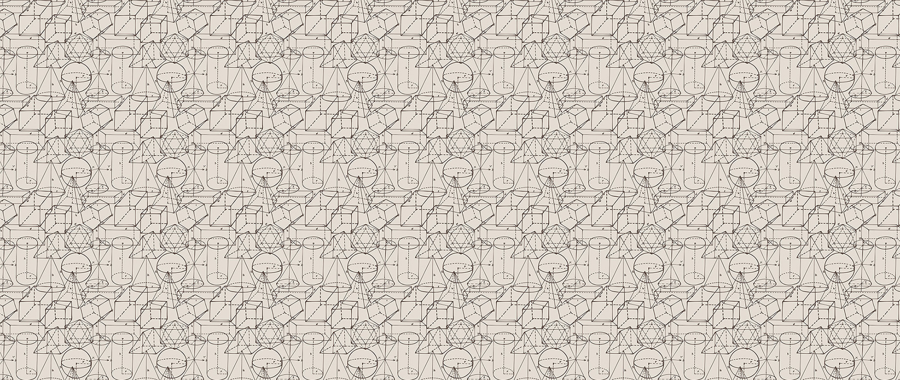 beige-geometry-design-Seamless design repeat pattern wallpaper-in-wide-room