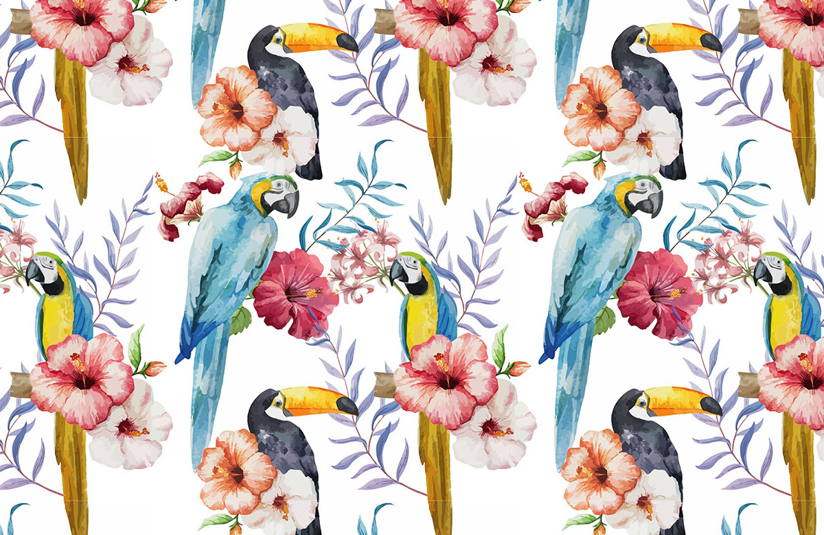 white-birds-design-Seamless design repeat pattern wallpaper-roll