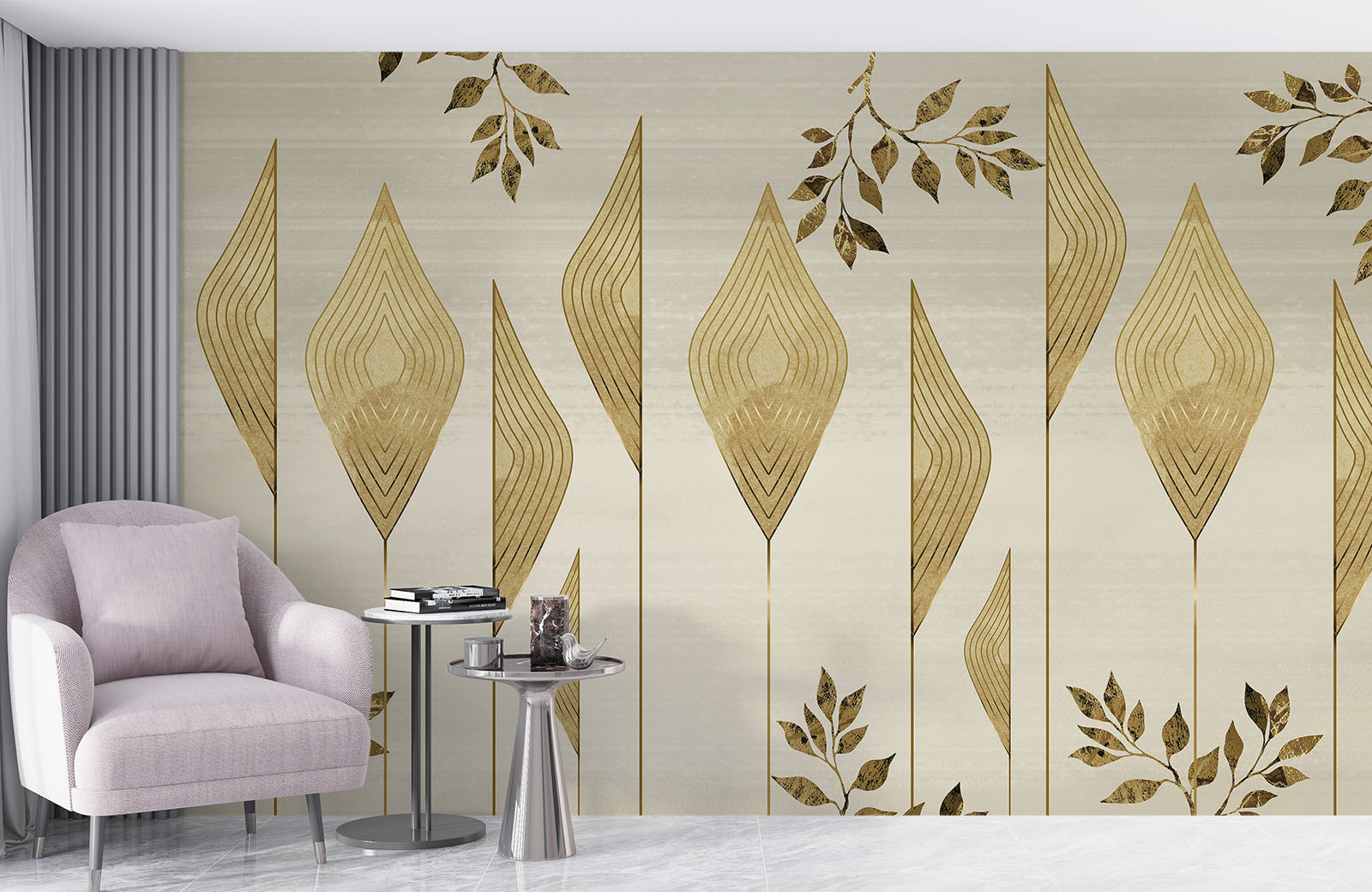 Luxury Golden Wallpaper For Wall | Shop Online| |Morphico