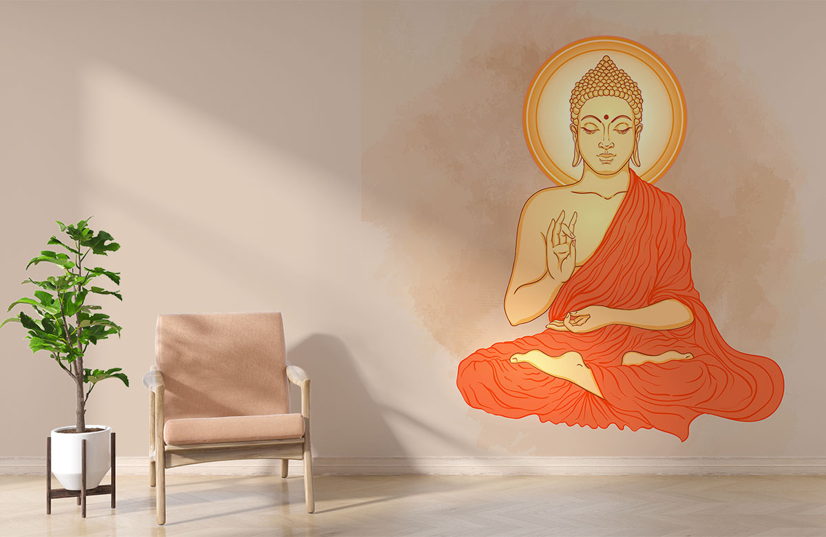 Buddha Wall Mural for Bedrooms Morphico