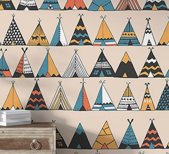 cream-tent-design-Seamless design repeat pattern wallpaper-thumb