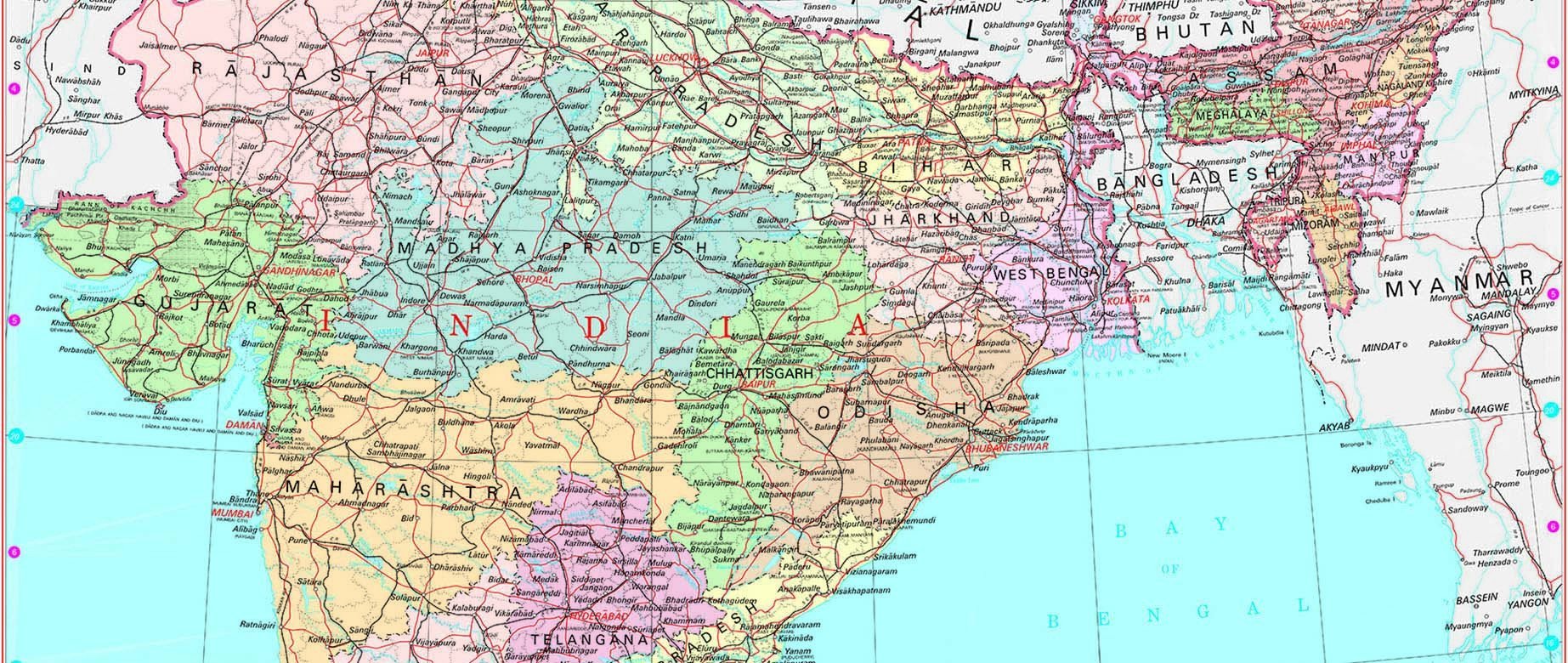 Official Map of India Wallpaper for Wall | Morphico