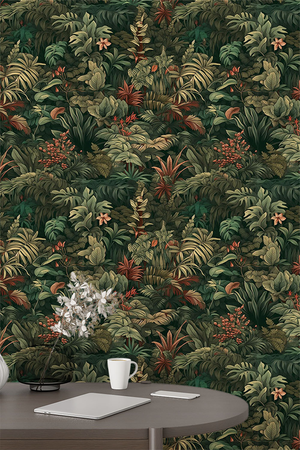 dense-tropical-plants-with-multi-coloured-leaves-wallpaper-sample