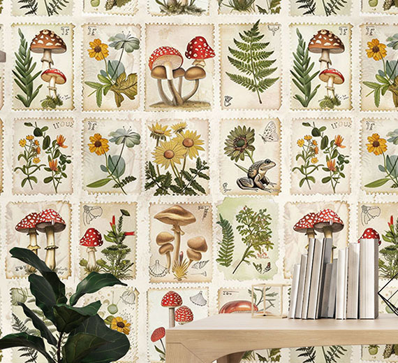 stamp-collage-of-botanical-design-wallpaper-thumb