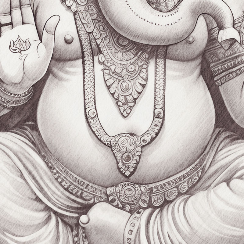 sketch-of-ganapati-on-a-lotus-wallpaper-wallpaper-zoom-view