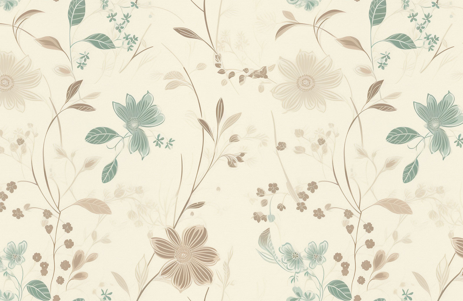 light-flowers-and-leaves-drawing-wallpaper-design