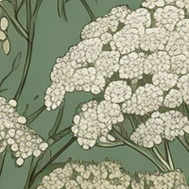 green-background-beige-flower-buds-wallpaper-zoom-view