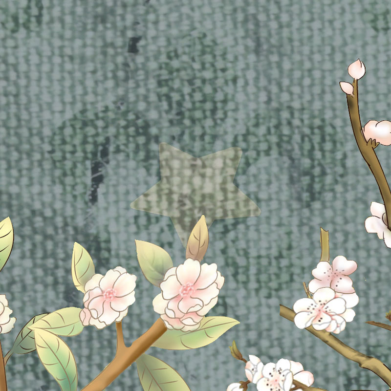 chinoiserie-plants-with-flowers-in-green-wallpaper-wallpaper-zoom-view