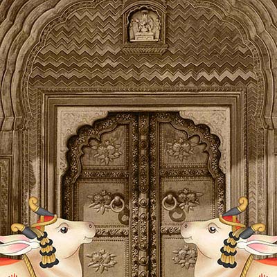 brown-indian-gate-pichwai-wallpaper-wallpaper-zoom-view